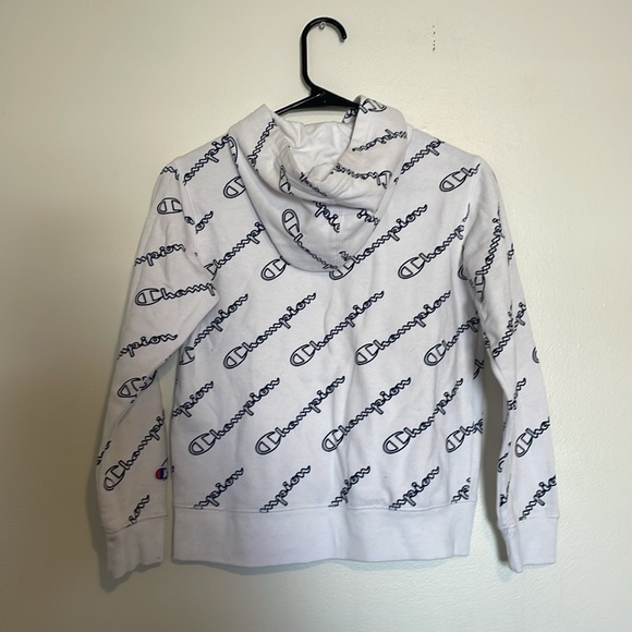 Champion | Black & White Printed Pullover Hoodie - Picture 4 of 6